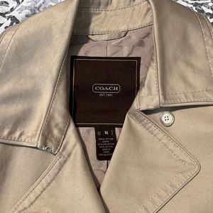 Coach tan trench coat in like new condition